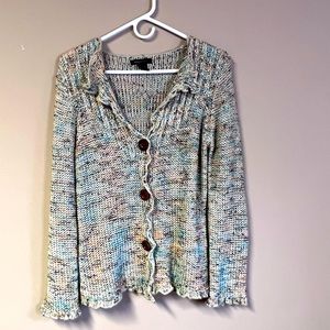 BCBG MAXAZRIA Button Knit Sweater - Large